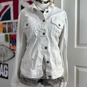 White long sleeve denim jacket